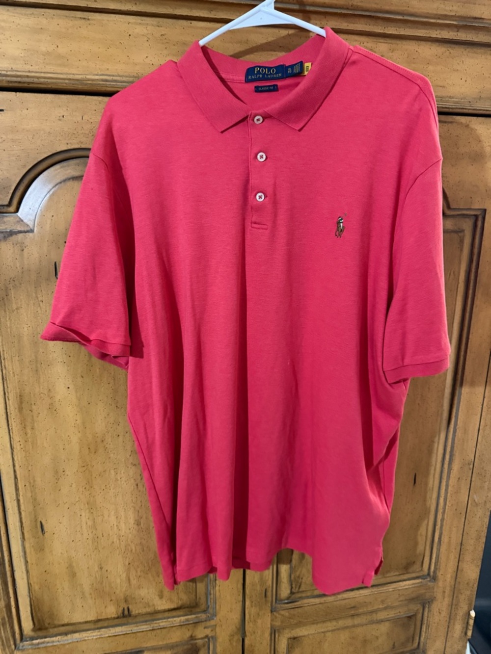 Polo by Ralph Lauren Men's Red Short-Sleeve Polo Shirt- XL